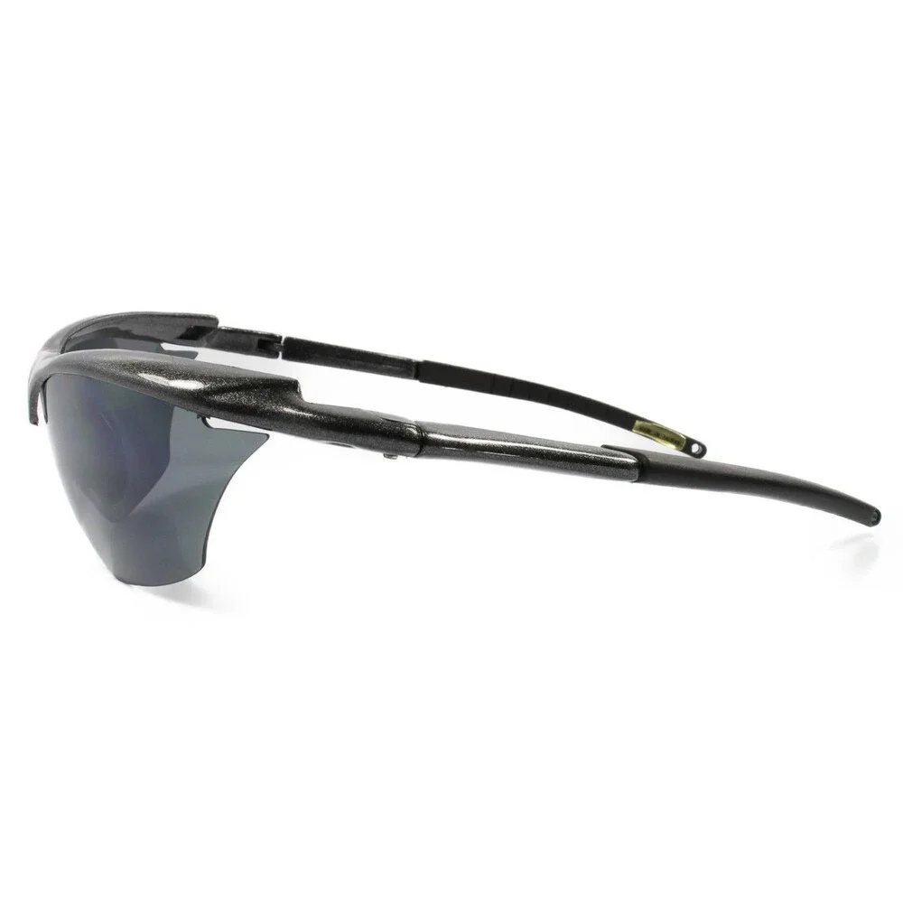 Genuine Vintage Slick Design Wrap Around Athletic Sport Sunglasses Gray Frame